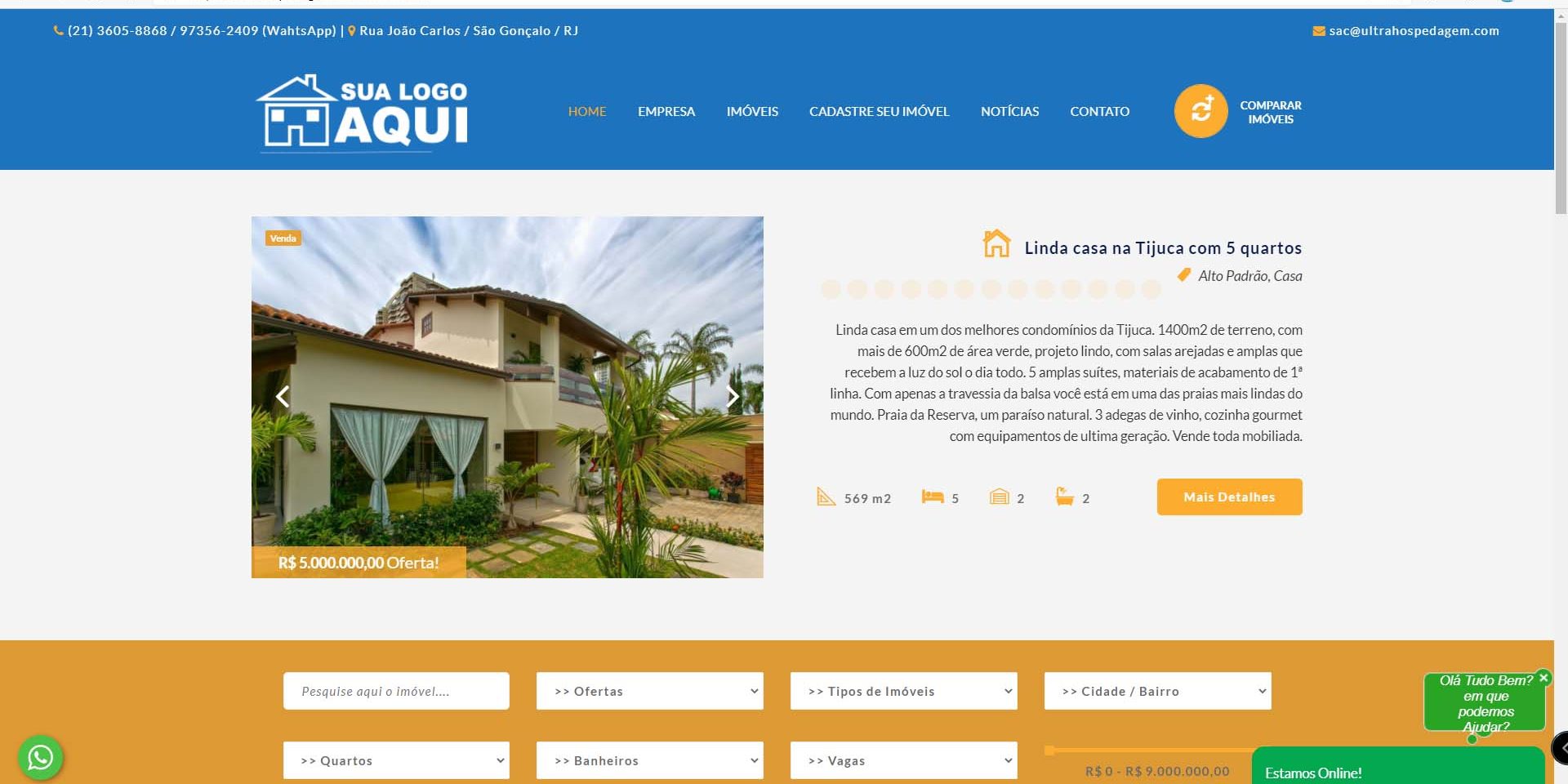 site para imobiliaria pronto