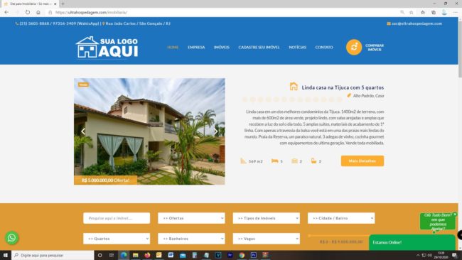 site para imobiliaria pronto