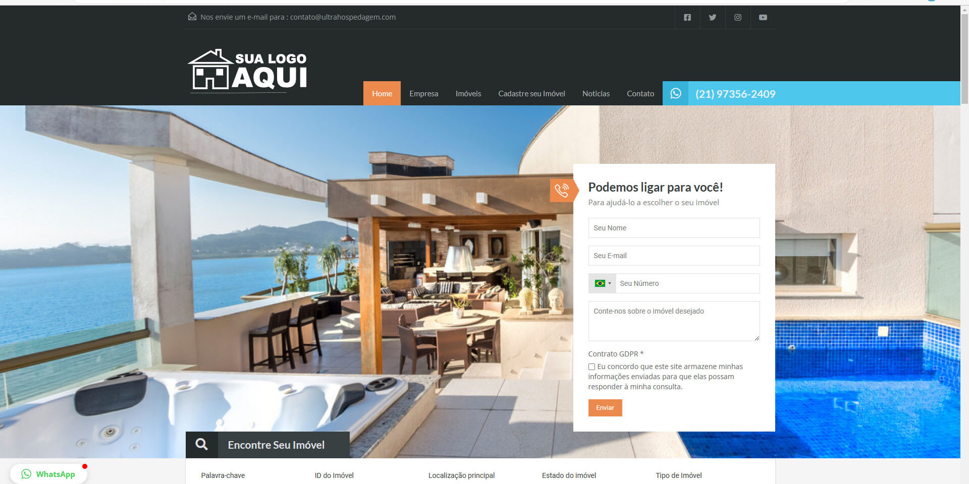 site para imobiliaria pronto
